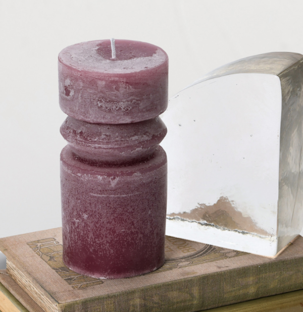 plum pillar candle